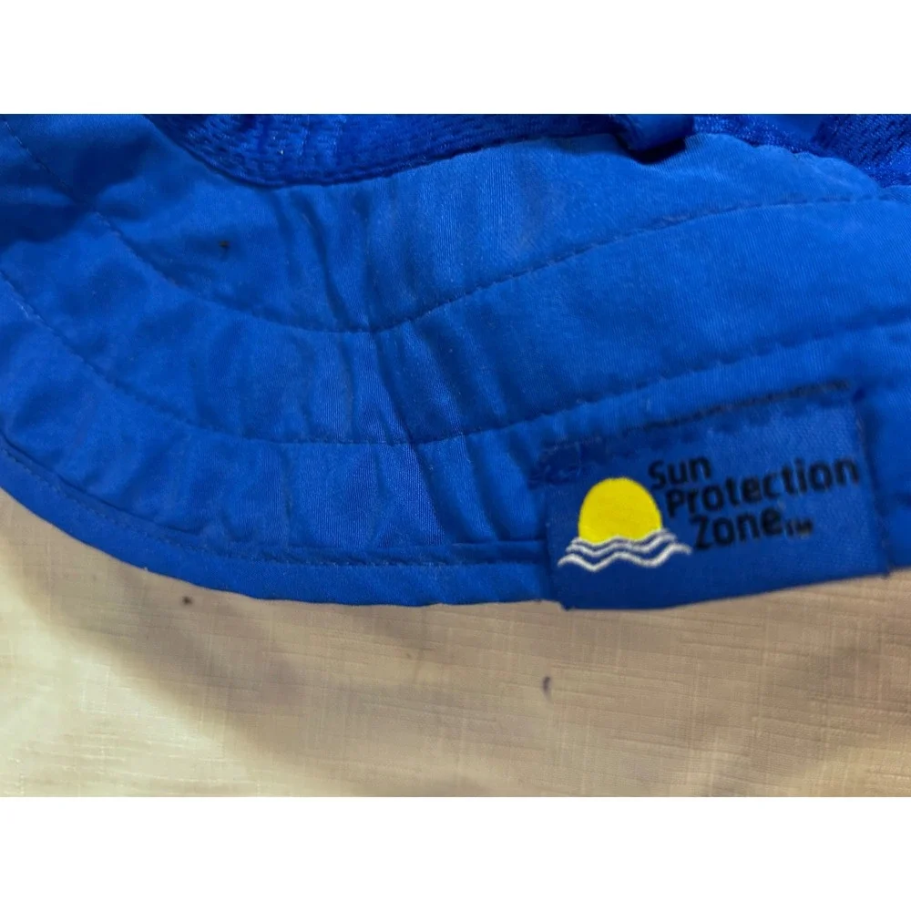 Sun Protection Zone Safari Hat OS Blue Shark Print UPF 50+ Kids